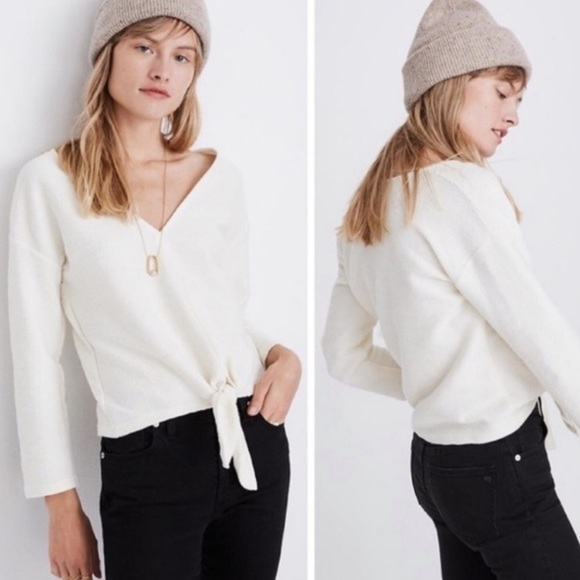SOLD Madewell Texture & Thread Top cream medium - Picture 7 of 7